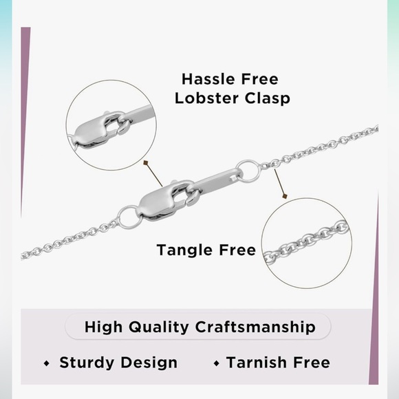 Jewelili Parent and Child Family Necklace Pendant with 18" Cable Chain - Picture 6 of 7